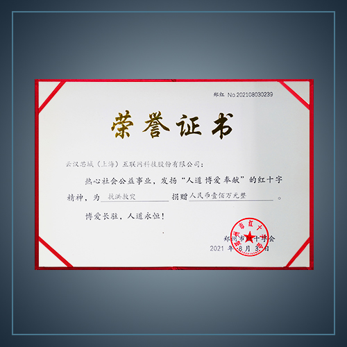 抗洪救灾捐赠人民币壹佰万元整-云汉芯城ICKey.cn